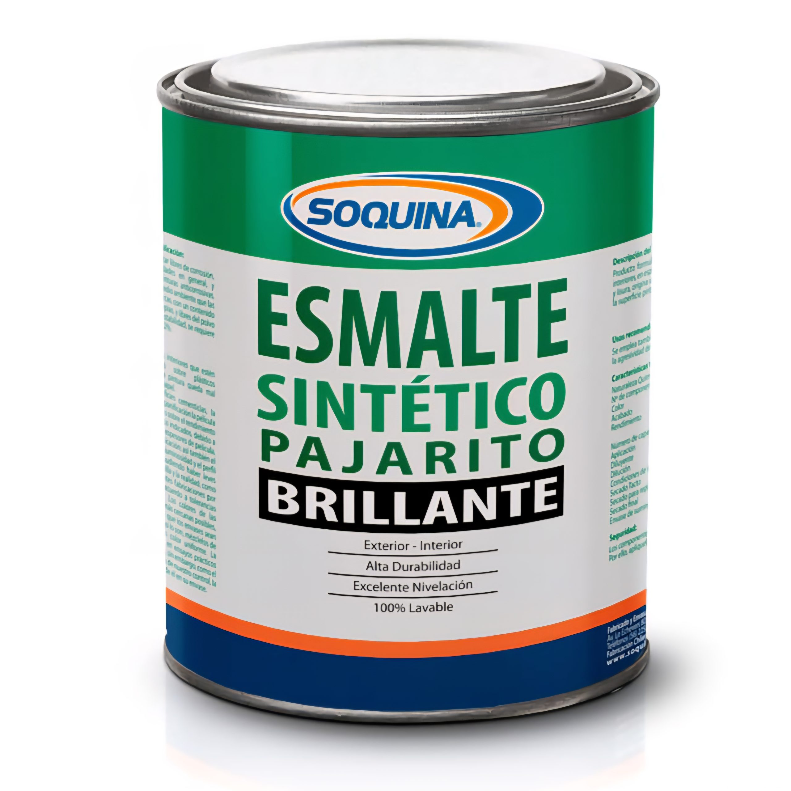 Esmalte sintético pajarito Brillante 1/4 galón SOQUINA