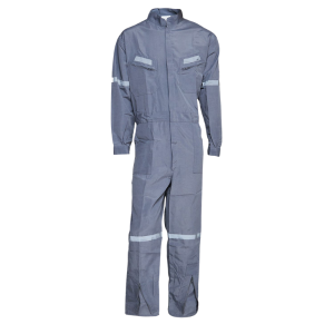 Overol Poplin con Cinta Reflectante Gris - Jayson