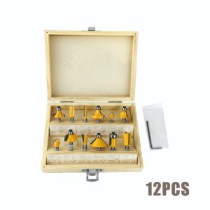 Set de 12 Fresas para Ruteadora / Carpintería Toolmak