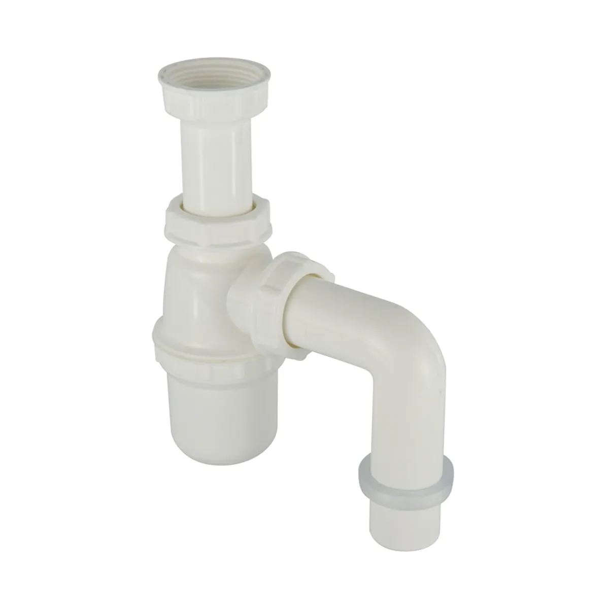 Sifón 1.1/4" Plástico con Codo de Salida Taumm